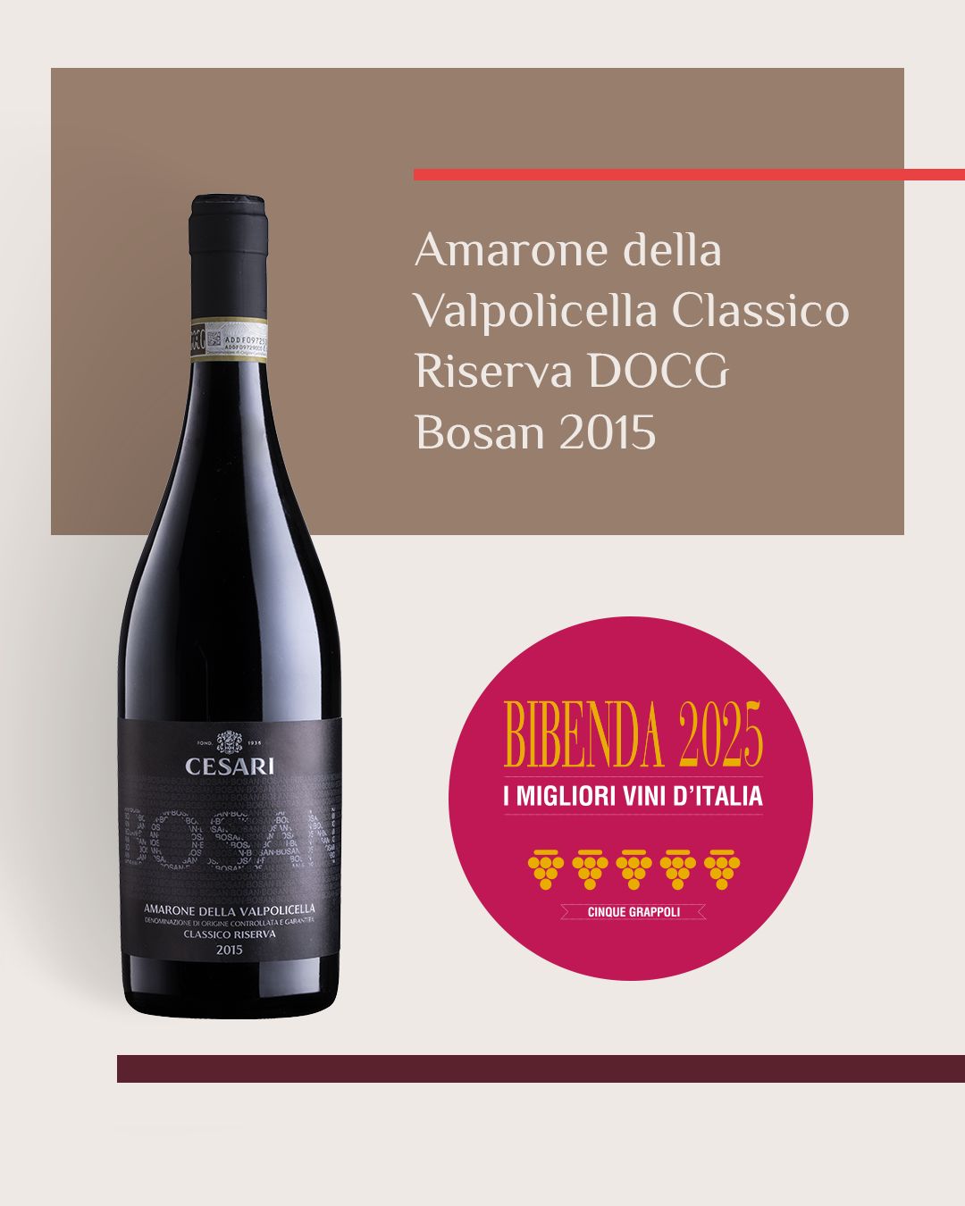 Celebrating a prestigious achievement with Cesari!